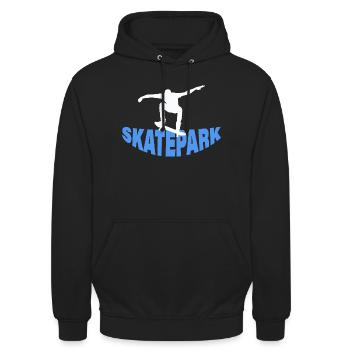 SKATEPARK - Unisex Hoodie - Schwarz - Vorne - Alina (178cm) & Michal (187cm)