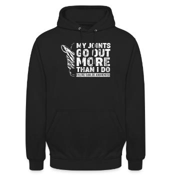 Ehlers-Danlos-Syndrom EDS HSD - Unisex Hoodie - Schwarz - Vorne - Alina (178cm) & Michal (187cm)
