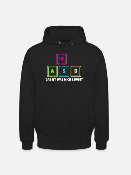 Zocken Computerspieler Zocker Gaming Gamer - Unisex Hoodie - Schwarz