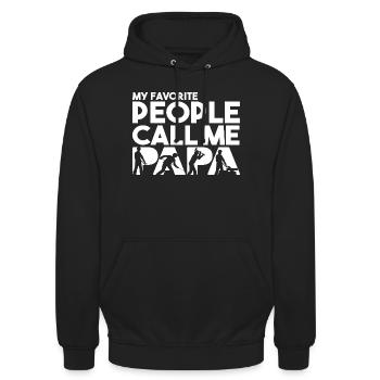 My Favorite People Call Me Papa Steel Worker Art - Unisex Hoodie - black - Front - Alina (178cm) & Michal (187cm)