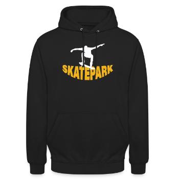 SKATEPARK - Unisex Hoodie - Schwarz - Vorne - Alina (178cm) & Michal (187cm)