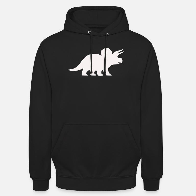 Triceratops Silhouette – Minimal Dino - Unisex Hoodie - black