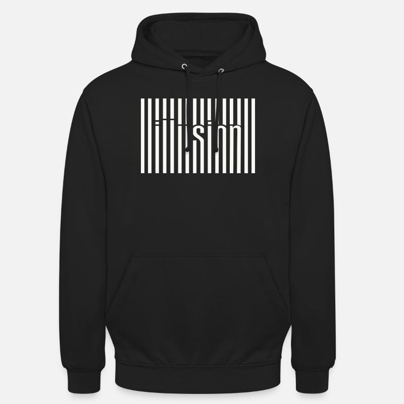 Barcode Illusion - Unisex Hoodie - black