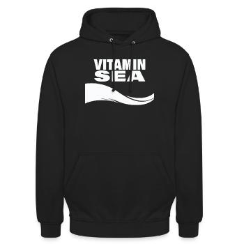 VITAMIN SEA - Unisex Hoodie - Schwarz - Vorne - Alina (178cm) & Michal (187cm)