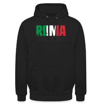 Roma Italia Vintage Rom - Unisex Hoodie - Schwarz - Vorne - Alina (178cm) & Michal (187cm)