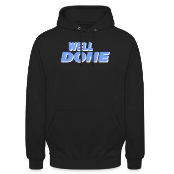 WELL DONE - Unisex Hoodie - black - Front - Alina (178cm) & Michal (187cm)