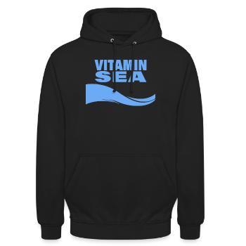 VITAMIN SEA - Unisex Hoodie - Schwarz - Vorne - Alina (178cm) & Michal (187cm)