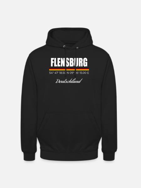 Flensburg - Unisex Hoodie - Schwarz