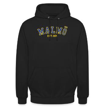 Malmö gegründet 1976 - Unisex Hoodie - Schwarz - Vorne - Alina (178cm) & Michal (187cm)