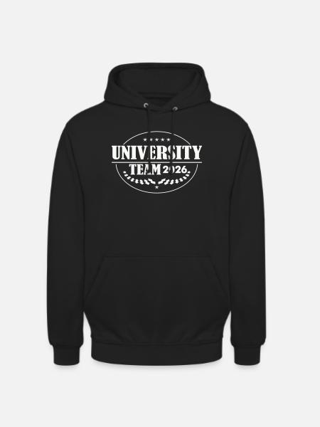 University Team 2026 Emblem - Unisex Hoodie - black