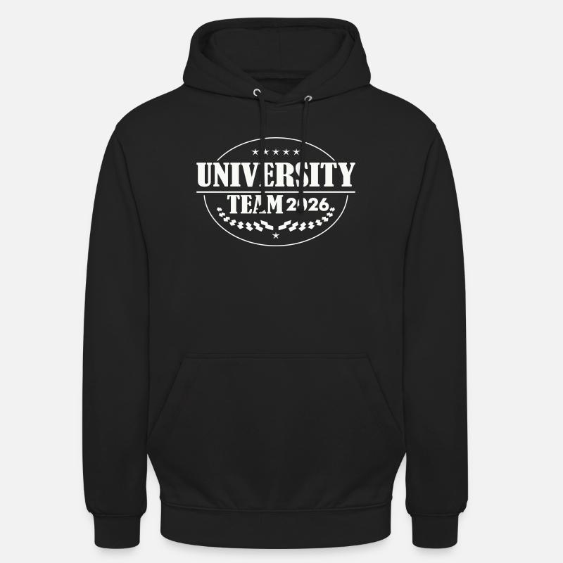 Emblème de l’équipe universitaire 2026 - Sweat-shirt à capuche unisexe - noir