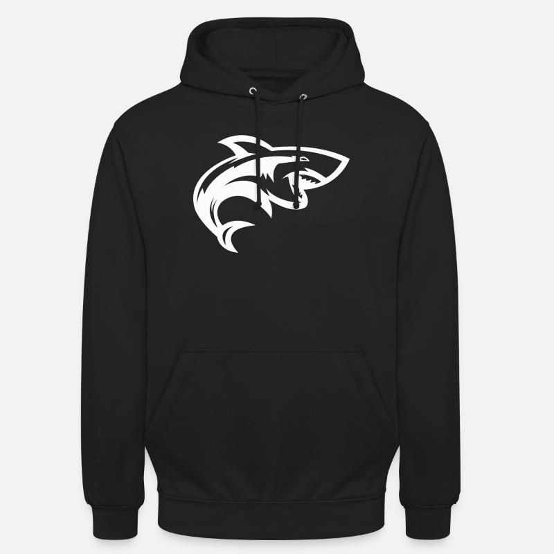 Tête de requin stylisée - Sweat-shirt à capuche unisexe - noir