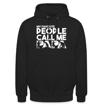 J’adore mon design Papa Steel Worker Ironworker - Sweat-shirt à capuche unisexe - noir - Devant - Alina (178cm) & Michal (187cm)