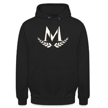 M - Unisex Hoodie - Schwarz - Vorne - Alina (178cm) & Michal (187cm)