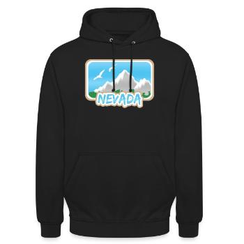 Berg Nevada - Unisex Hoodie - Schwarz - Vorne - Alina (178cm) & Michal (187cm)