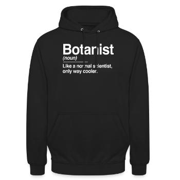 Définition du botaniste - Sweat-shirt à capuche unisexe - noir - Devant - Alina (178cm) & Michal (187cm)