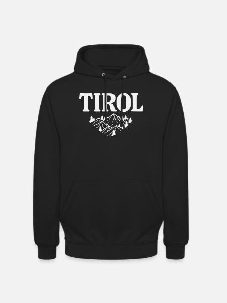 Tyrol Mountain Silhouette Alpine Motif - Unisex Hoodie - black