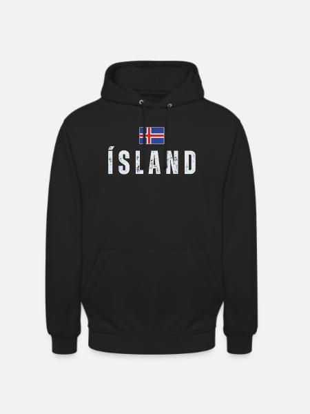 Icelandic flag, Icelandic patriot - Unisex Hoodie - black