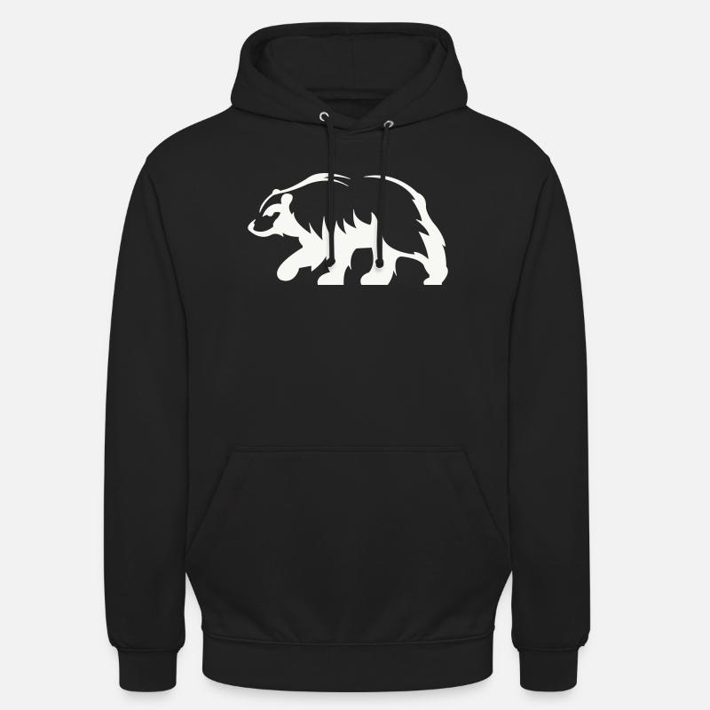 Silhouette d’ours - Sweat-shirt à capuche unisexe - noir