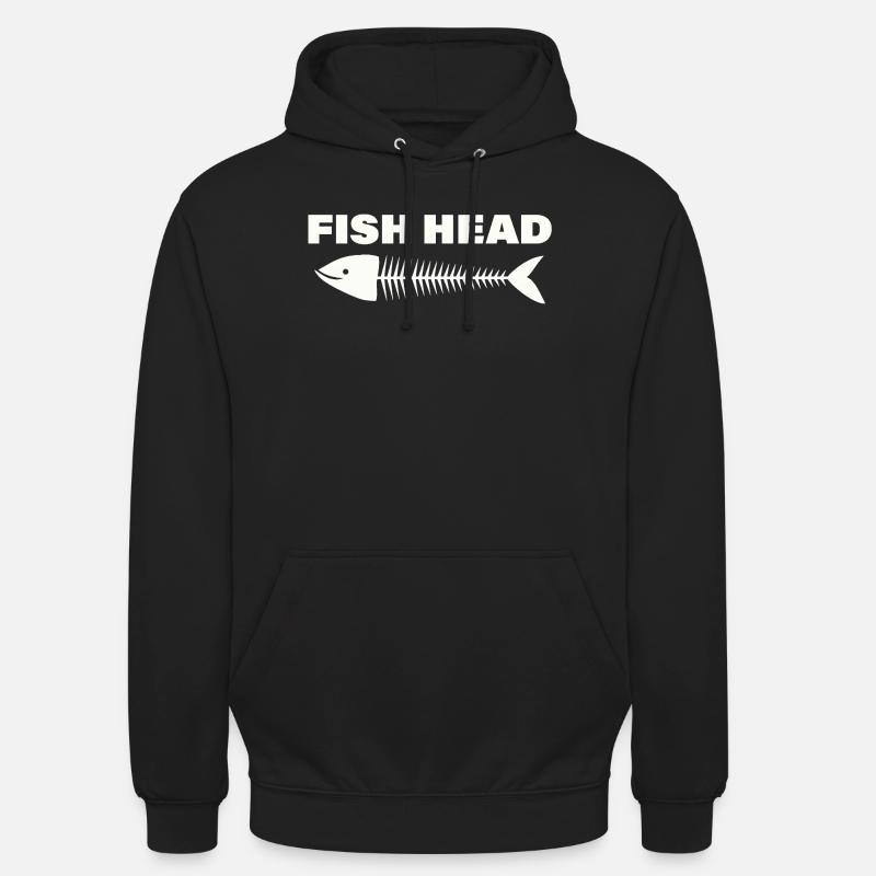 tête de poisson - Sweat-shirt à capuche unisexe - noir
