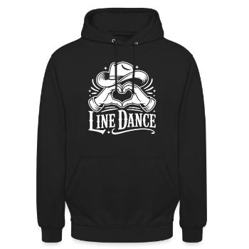 Amour de la danse en ligne - Sweat-shirt à capuche unisexe - noir - Devant - Alina (178cm) & Michal (187cm)