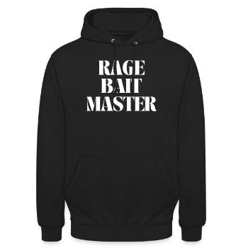 rage bait master - Unisex Hoodie - Schwarz - Vorne - Alina (178cm) & Michal (187cm)