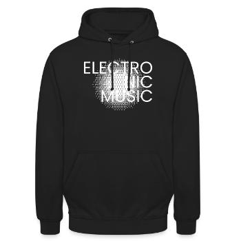 Affiche de musique électronique - Sweat-shirt à capuche unisexe - noir - Devant - Alina (178cm) & Michal (187cm)