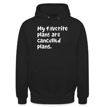 Design introverti drôle - Sarcasme, sarcasme, humour - Sweat-shirt à capuche unisexe - noir - Devant - Alina (178cm) & Michal (187cm)