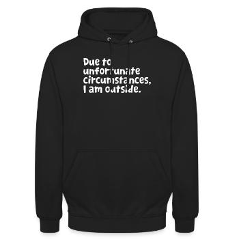 Design introverti drôle - Sarcasme, sarcasme, humour - Sweat-shirt à capuche unisexe - noir - Devant - Alina (178cm) & Michal (187cm)