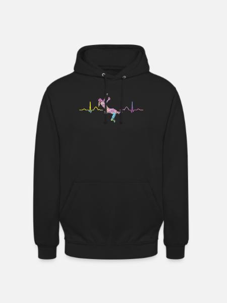 Boulderer heartbeat Bouldering Bouldering - Unisex Hoodie - black