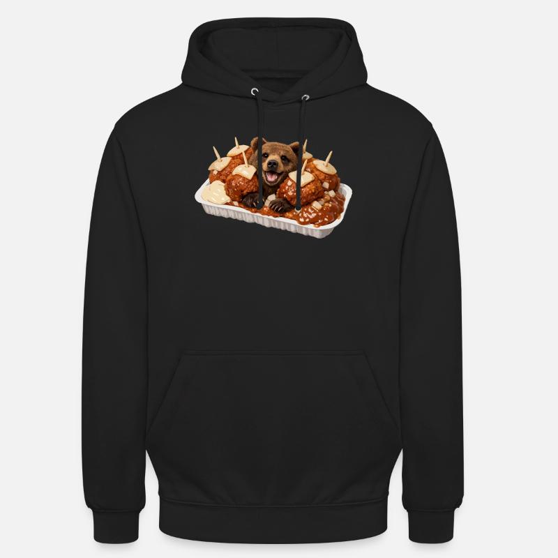 Bear bite with bear - Unisex Hoodie - black