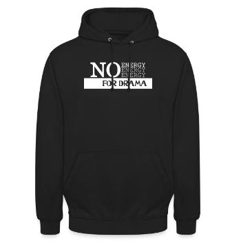 Zero Energy No Drama - Unisex Hoodie - black - Front - Alina (178cm) & Michal (187cm)
