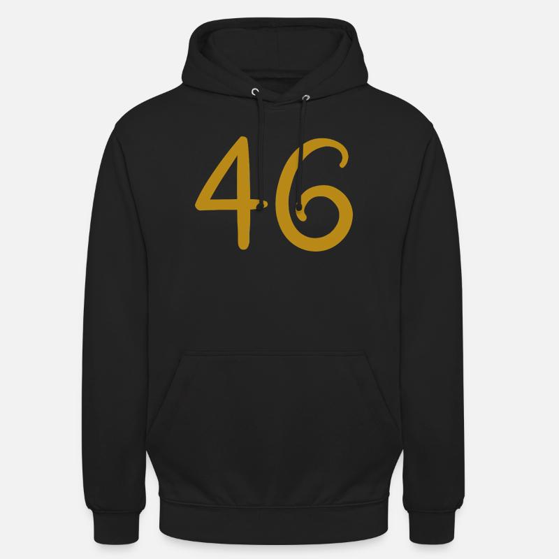 46 - Sweat-shirt à capuche unisexe - noir