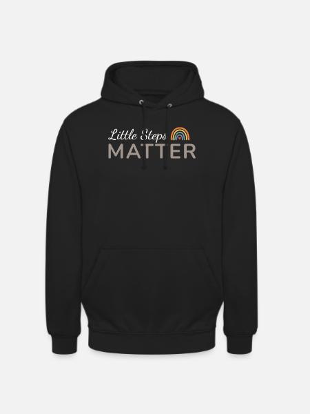 Little Steps Matter Rainbow Taupe - Unisex Hoodie - black