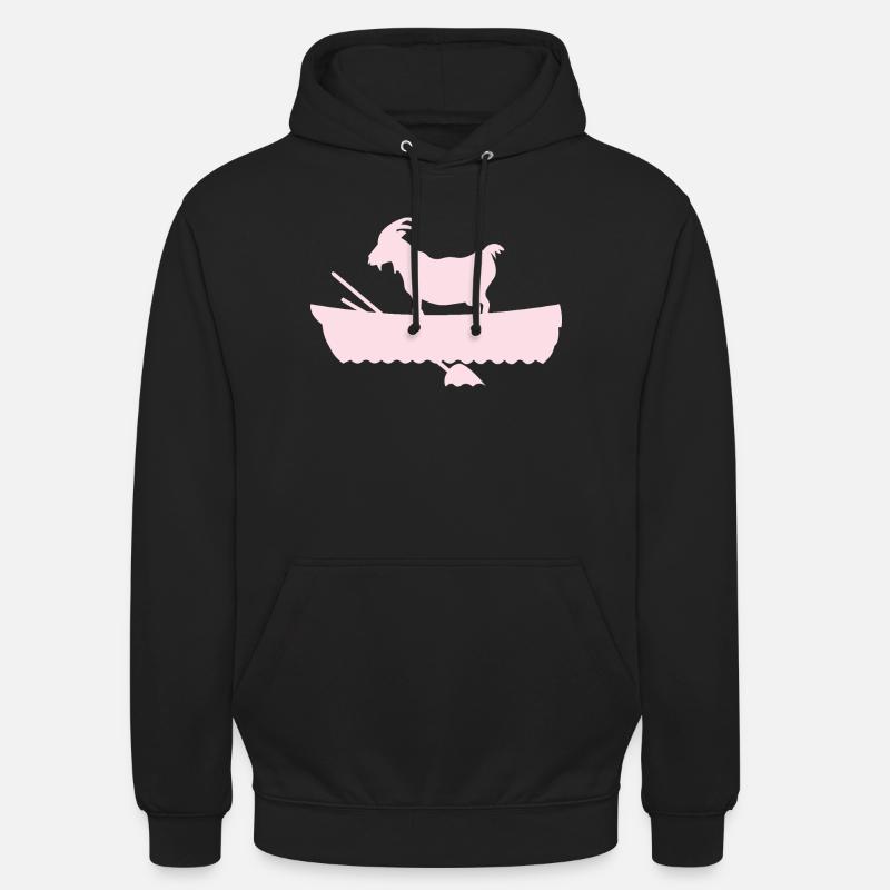 G.O.A.T. Ziege im Boot rosa - Unisex Hoodie - Schwarz