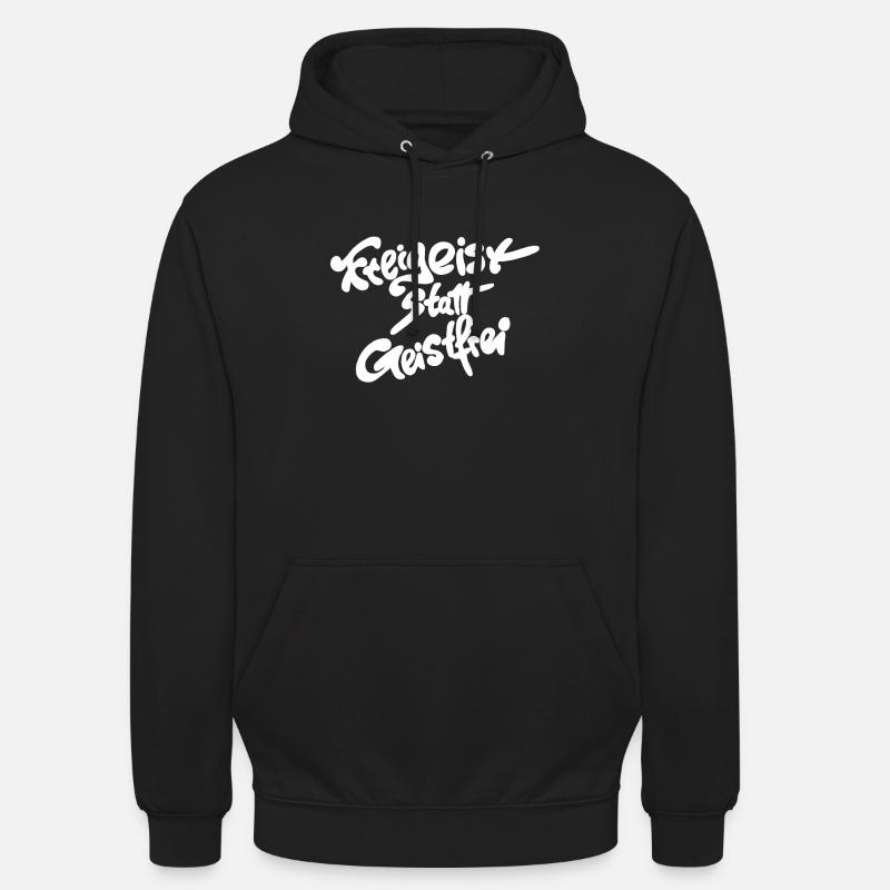 Freigeist statt Geistfrei - Sweat-shirt à capuche unisexe - noir