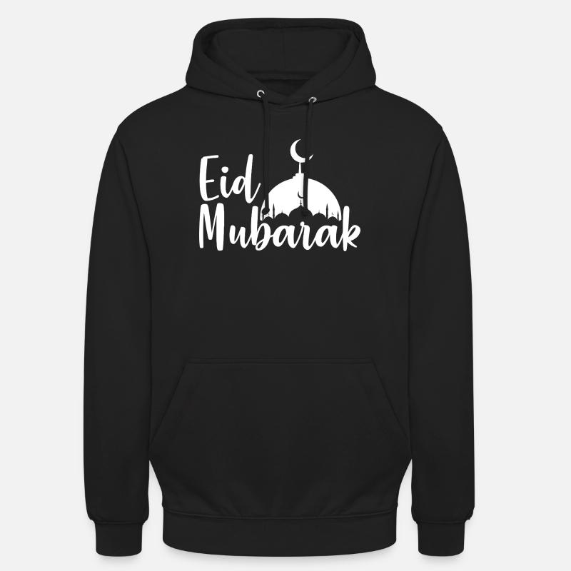 Eid Mubarak - Sweat-shirt à capuche unisexe - noir