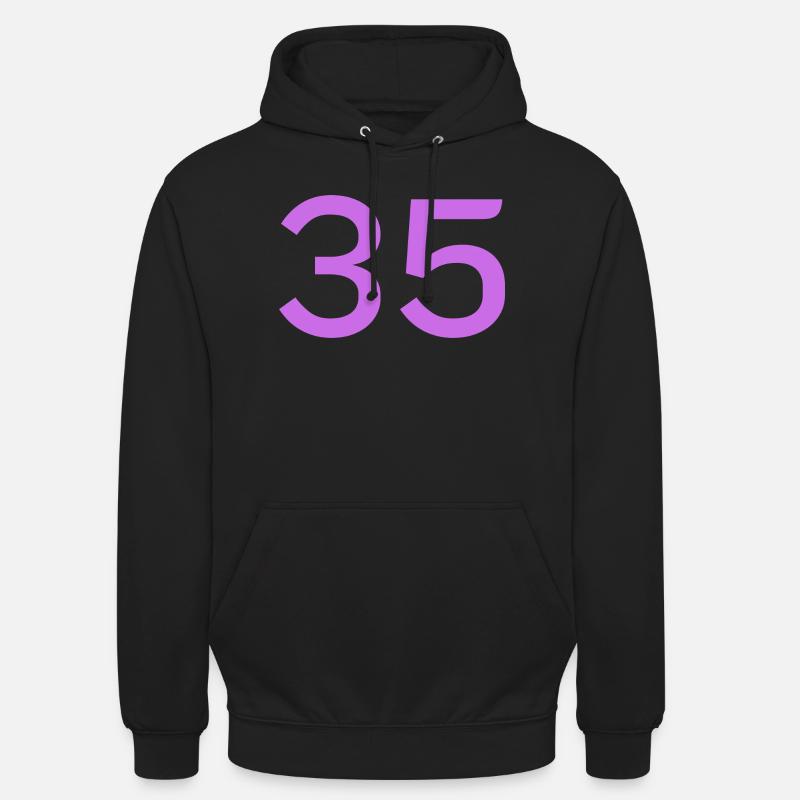 35 - Sweat-shirt à capuche unisexe - noir