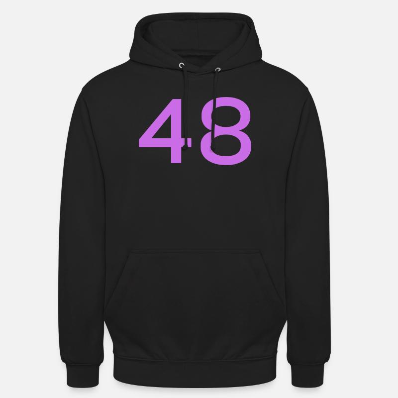 48 - Sweat-shirt à capuche unisexe - noir