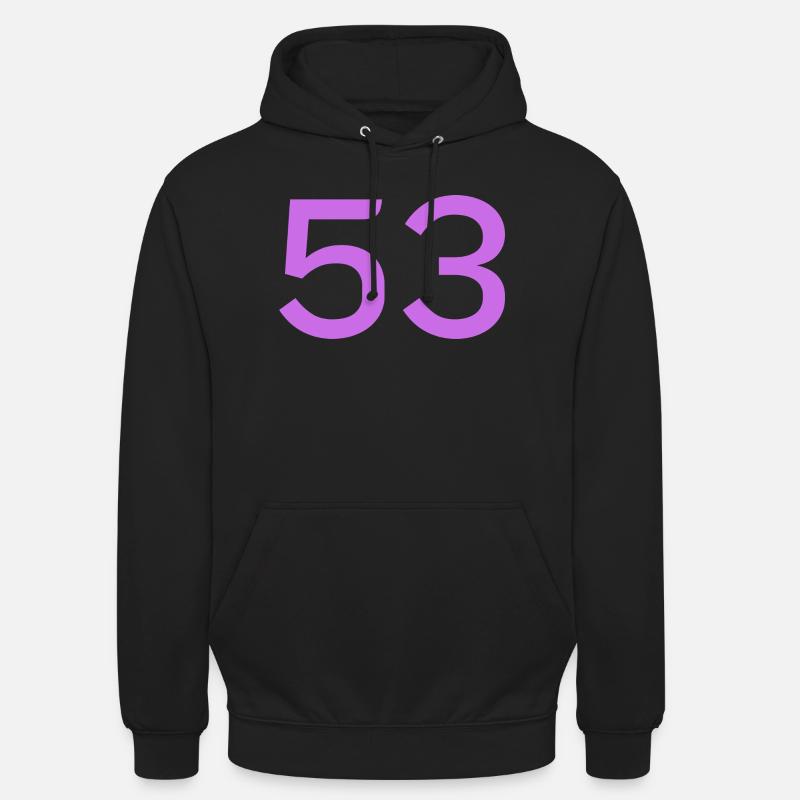 53 - Sweat-shirt à capuche unisexe - noir