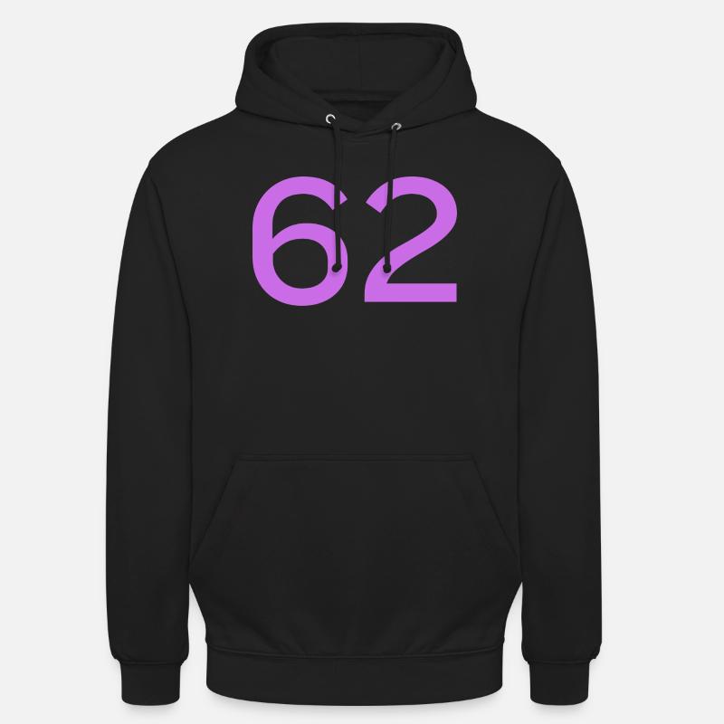 62 - Sweat-shirt à capuche unisexe - noir