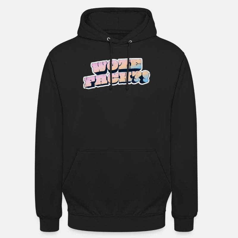 Wow Face Pastell Graffiti Stil - Unisex Hoodie - Schwarz