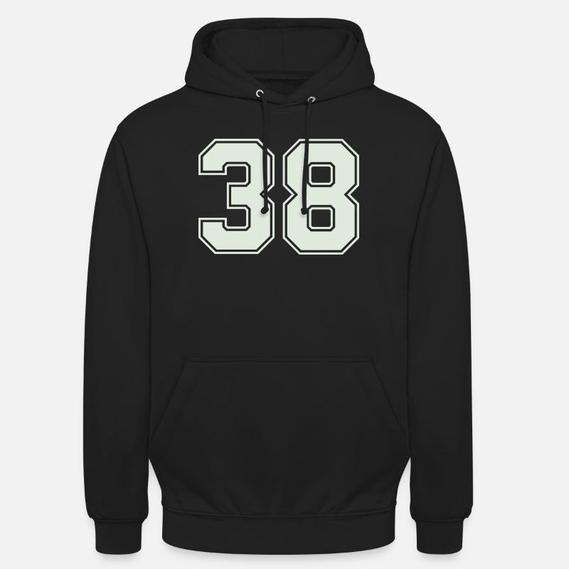 38- - Sweat-shirt à capuche unisexe - noir