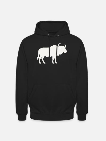 Wild Bison Silhouette - Unisex Hoodie - black