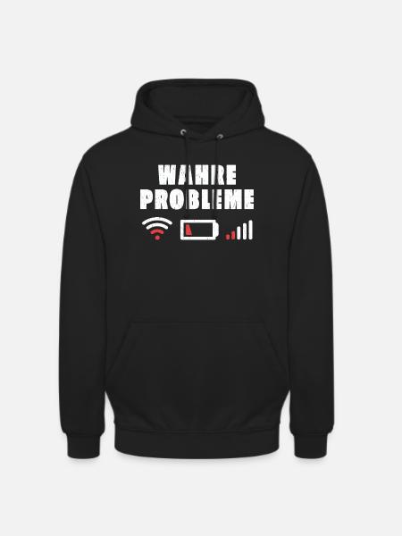 Vrais problèmes - Sweat-shirt à capuche unisexe - noir