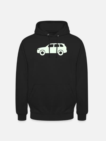 Silhouette de voiture pastel - Sweat-shirt à capuche unisexe - noir