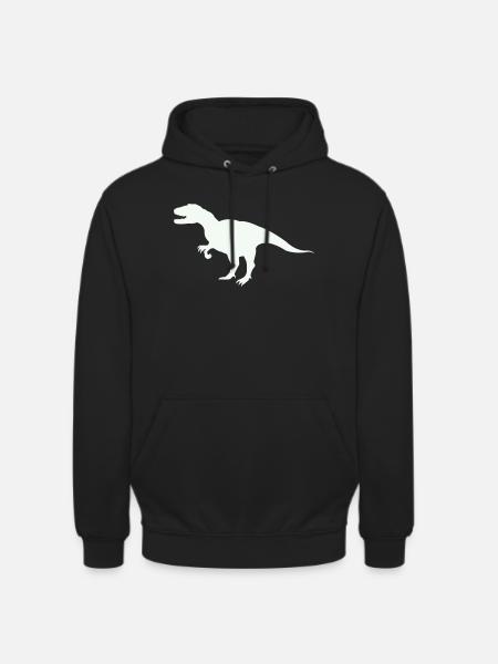 T-Rex Silhouette im Retro-Look - Unisex Hoodie - Schwarz