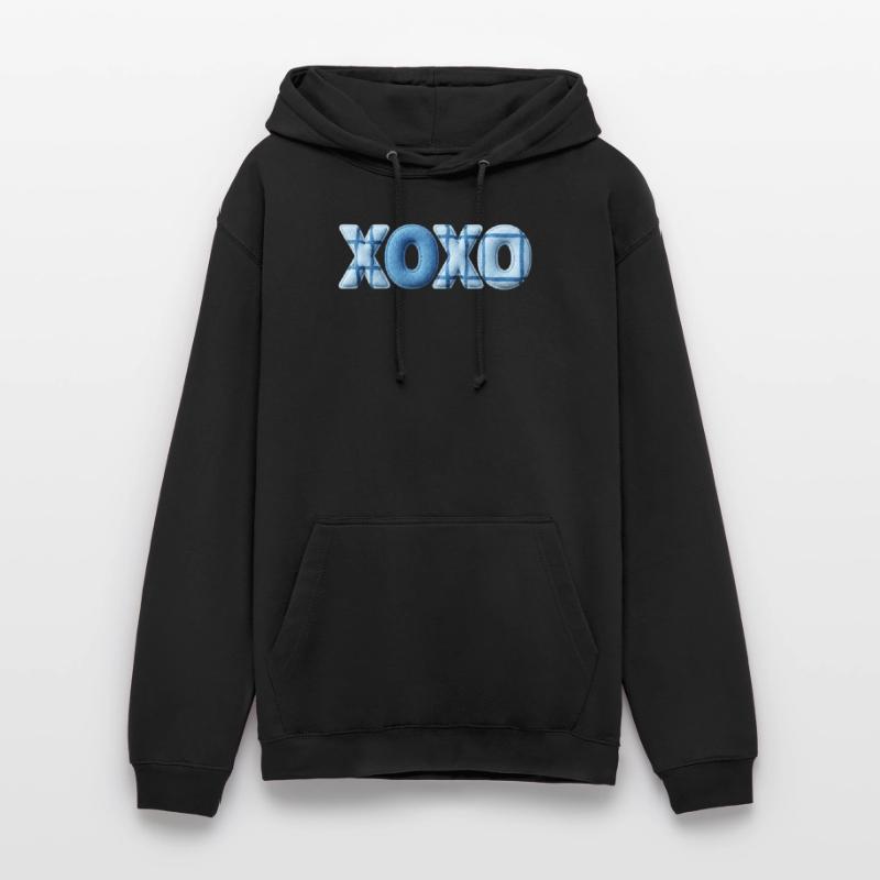 Look patchwork XOXO avec look tissu Sweat-shirt à capuche unisexe