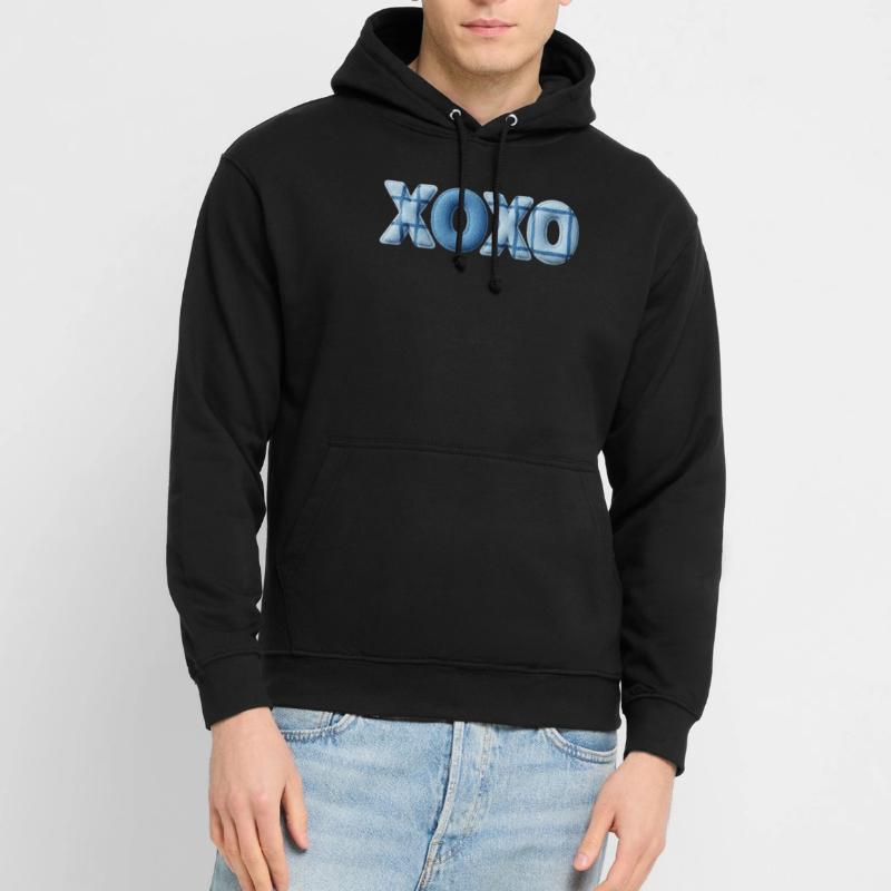Look patchwork XOXO avec look tissu Sweat-shirt à capuche unisexe