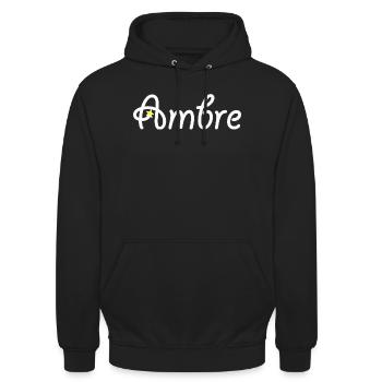 Ambre - Sweat-shirt à capuche unisexe - noir - Devant - Alina (178cm) & Michal (187cm)